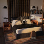 3D-Architektur-Schlafzimmer-Interior-Design-Innenarchitektur-Modellierung-Texturierung-Perspektive