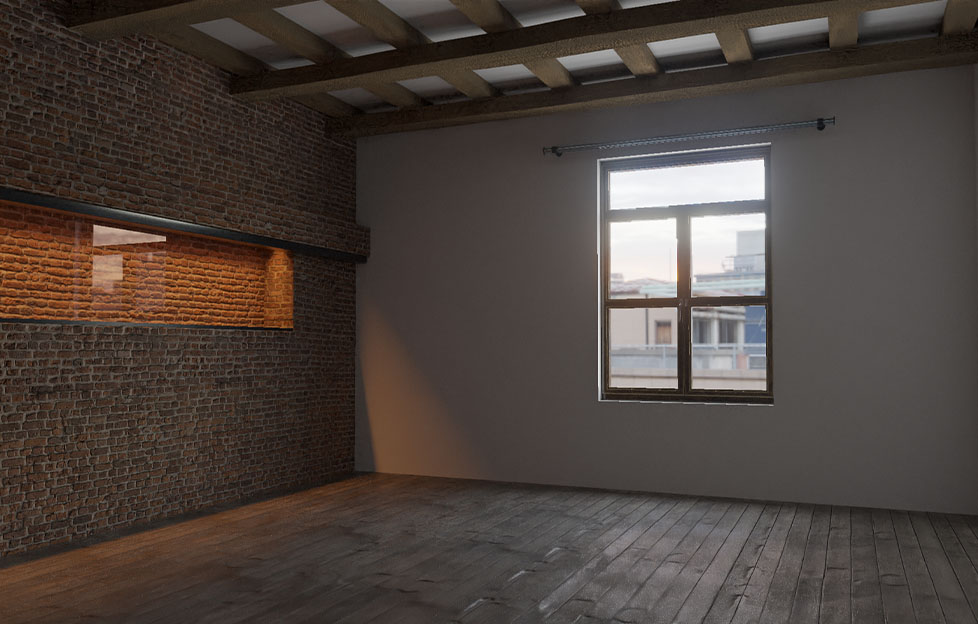 3D-Wohnzimmer-Musikzimmer-Architekturvisualisierung-Modellierung-Vorher